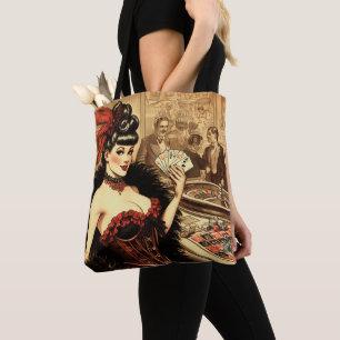 Vintage Casino Girl Tygkasse
