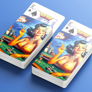 Vintage Casino Woman Casinokort