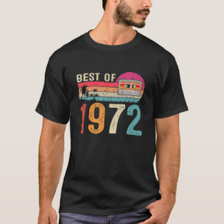 Vintage Cassette Best of 1972 Born 50:e födelsedag T Shirt