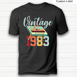 Vintage Cassette Tape Födelsedagsfest 80s 90s T Shirt