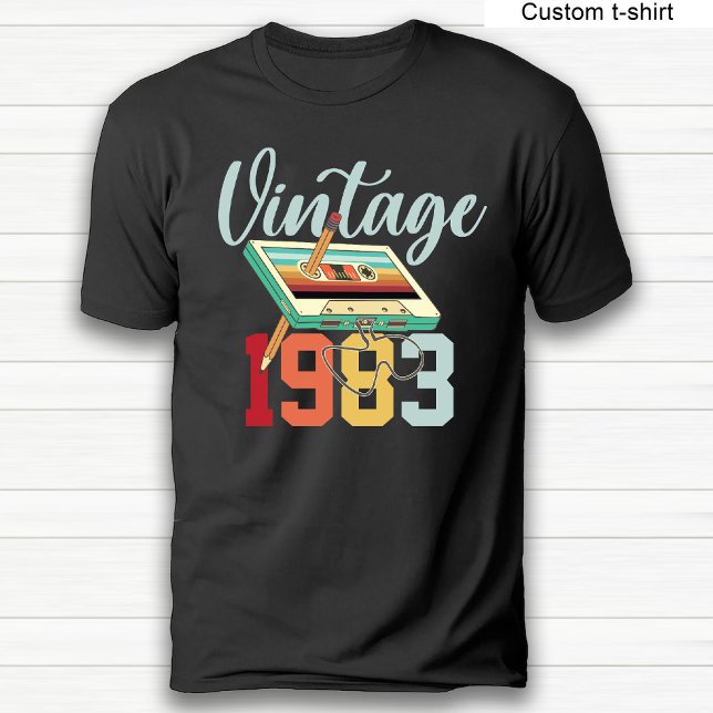 Vintage Cassette Tape Födelsedagsfest 80s 90s T Shirt (Vintage Cassette Tape Birthday Party 80s 90s T-Shirt)