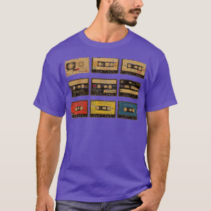 Vintage Cassette Tape Pencil 70s 80s 90s Music Mix T Shirt