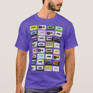 Vintage Cassette Tape Pencil 70s 80s 90s Music Mix T Shirt