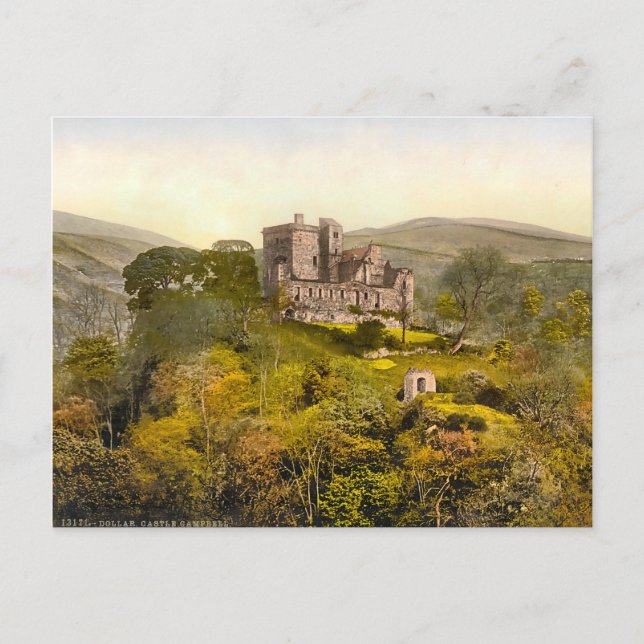 Vintage Castle Campbell Scotland Vykort (Framsida)