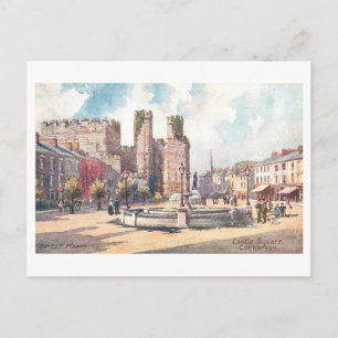 Vintage Castle Square i Carnarvon Vykort