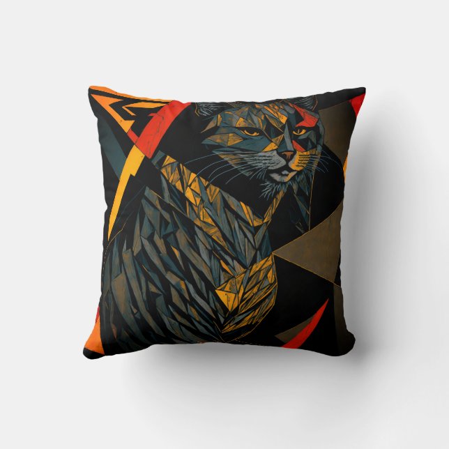 vintage cat 11 kudde (Baksida)