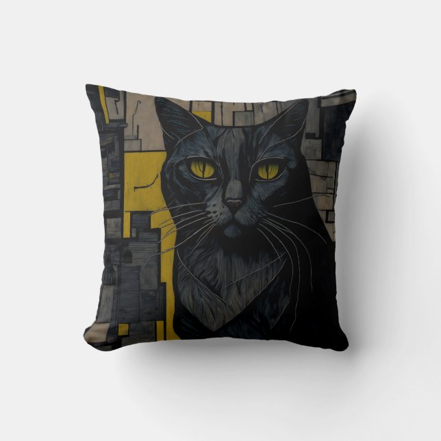 vintage cat 1 kudde (Framsida)
