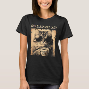 Vintage Cat Dam Coffee Cat Kamala Harri T Shirt