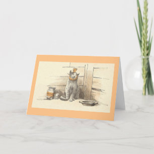 Vintage Cat Get-notkort Kort