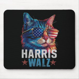 Vintage Cat Kamala Harris Tim Wheimer USA flagga S Musmatta
