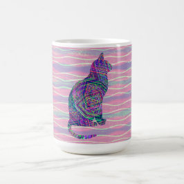 Vintage Cat Mugg Coffee Kopp i Stil Cat Cat Coffee