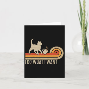 Vintage Cat Spilling Coffee gör vad jag vill. Kort
