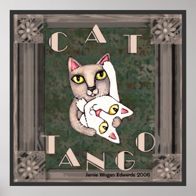 Vintage Cat Tango Poster (Framsidan)