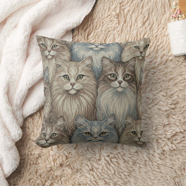 Vintage Cat Tapestry Pillow Kudde (Filt)