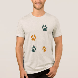 Vintage Cat Tass avtryck - fotavtryck i Kattdjuret T Shirt