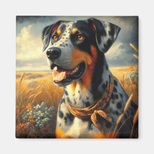 Vintage Catahoula Leopard Hund Painting Magnet