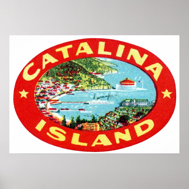 Vintage Catalina Island California Poster (Framsidan)