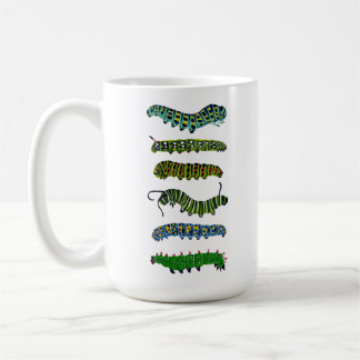 Vintage Caterpillar Illustration Mug  Kaffemugg