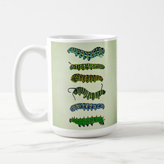 Vintage Caterpillar Illustration Mug  Kaffemugg (Vänster)
