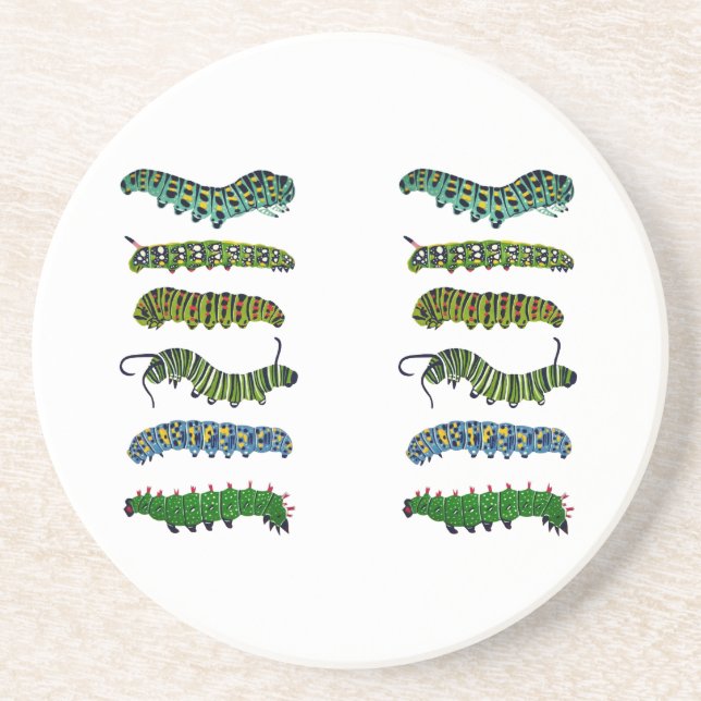 Vintage Caterpillar Illustration Mug  Underlägg (Framsidan)