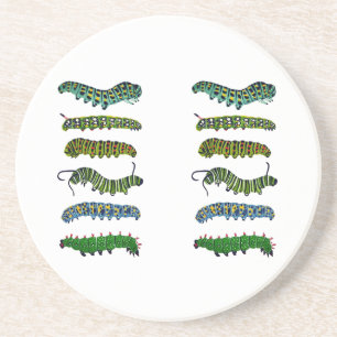 Vintage Caterpillar Illustration Mugg Underlägg