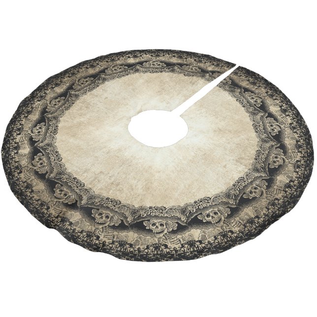 Vintage Catrina Calavera Julgransmatta Borstad Polyester (Vinklad)