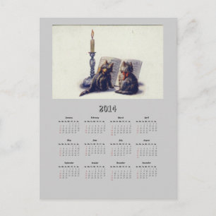 Vintage Cats 2014 Kalender Postkort Vykort