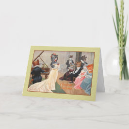 Vintage Cats Julhälsningar Card, Arthur Thiele Helgkort