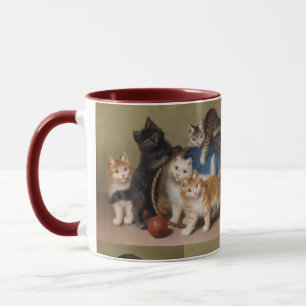 Vintage Cats Kittens Sophie Sperlich Red Boll Mugg