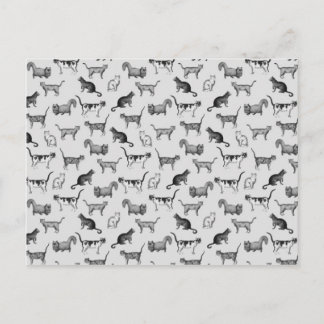 Vintage Cats Mönster Vykort