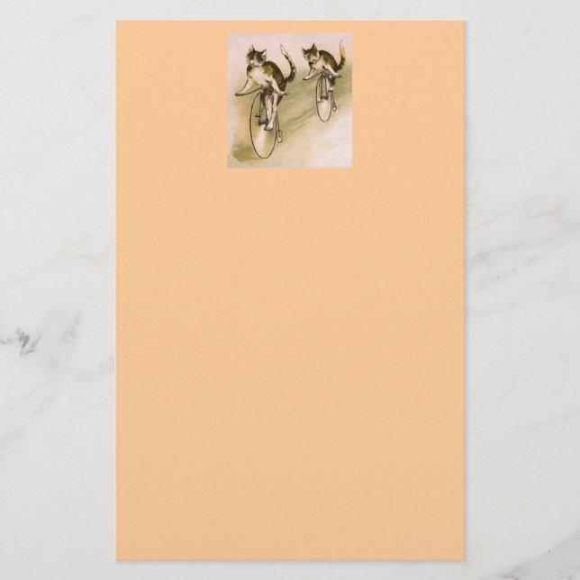 Vintage Cats på Bikes Brevpapper (Framsida)