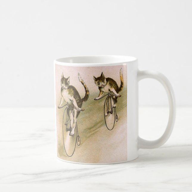 Vintage Cats på Bikes Kaffemugg (Höger)