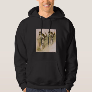 Vintage Cats på Bikes Sweatshirt Med Luva