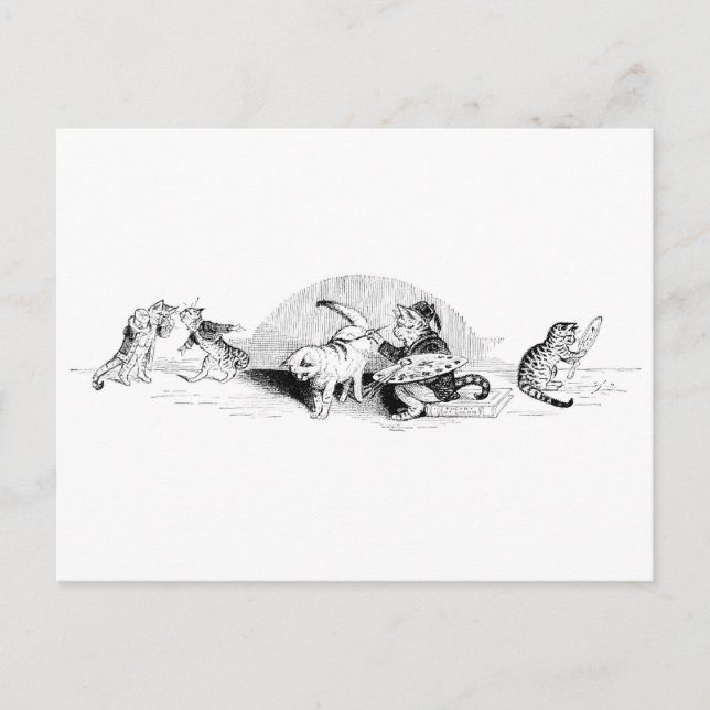 Vintage Cats Vykort (Framsida)