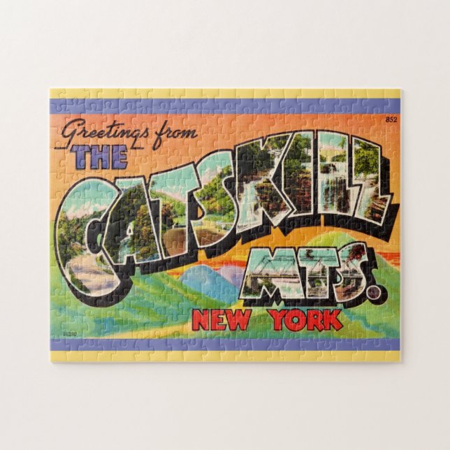 Vintage Catskill Mountains Greetings Pussel (Horisontell)