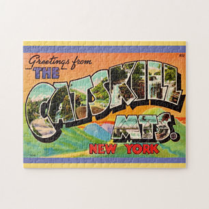 Vintage Catskill Mountains Hälsningar Pussel