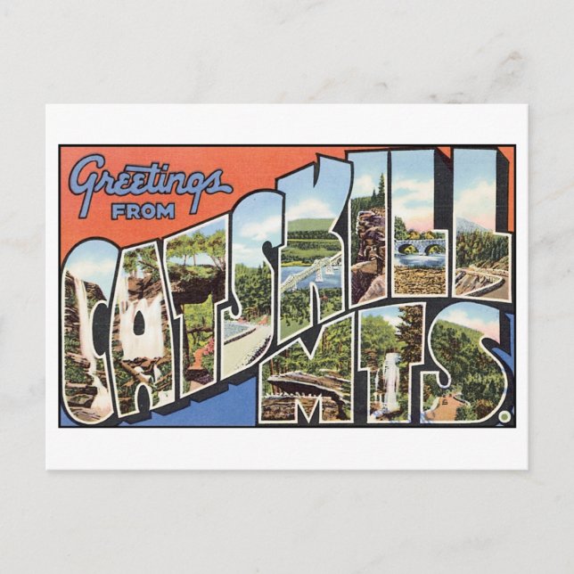 Vintage Catskill Mountains vykort (Framsida)