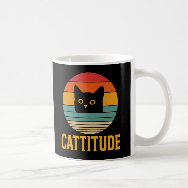 Vintage Cattitude Cat  Kaffemugg (Höger)