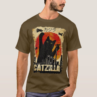 Vintage Catzilla tee Funny Kitten och Cat