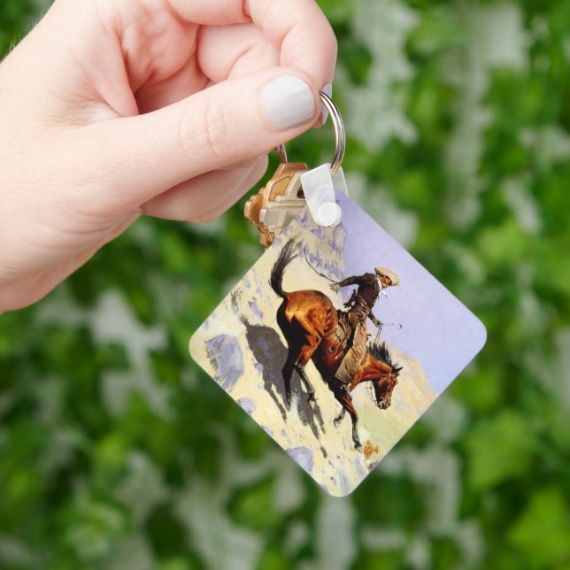 Vintage Cavalry Military, Cowboy by Remington Nyckelring (Hand)