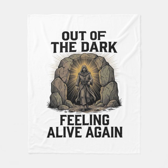 Vintage Cave Revival Gravyr Shirt Design_1 Fleecefilt (Framsidan)