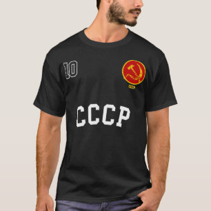 Vintage CCCP Soccer Hammer Sickle Sovjetunionen 19 T Shirt