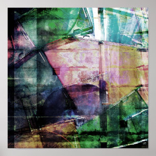 Vintage CD Casess Collage Poster