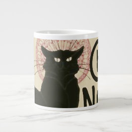 Vintage Ce Soir Le Chatta Noir Poster Jumbo Mugg