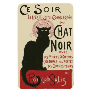 Vintage Ce Soir Le Chatta Noir Poster Magnet