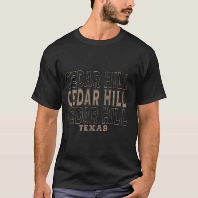 Vintage Cedar Backe Texas T Shirt (Framsida)