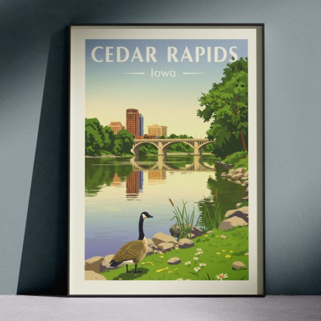 Vintage Cedar Rapids Iowa Poster (Skapare uppladdad)