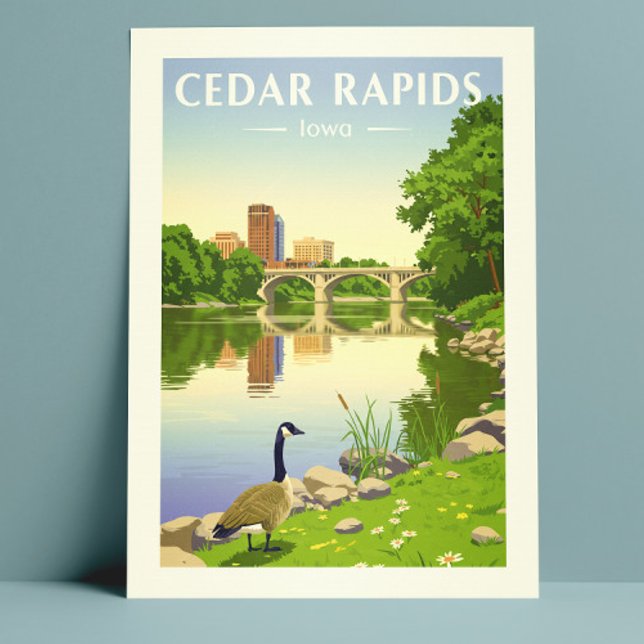 Vintage Cedar Rapids Iowa Vykort (Skapare uppladdad)