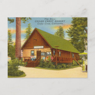 Vintage Cedar Vapensköld, Kalifornien Vykort