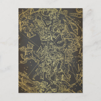 Vintage Celesstial Zodiac Vykort